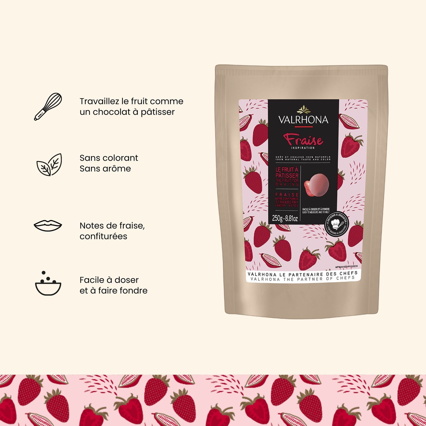 arguments inspiration fraise de Valrhona