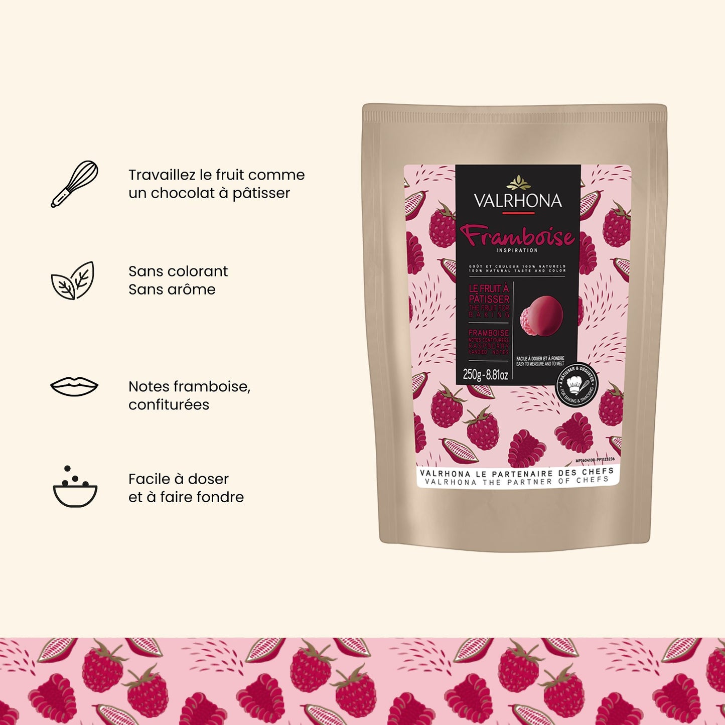 arguments inspiration framboise Valrhona