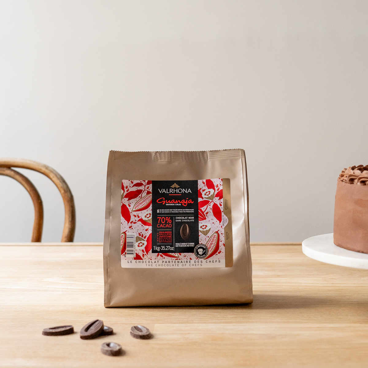 photo d'ambiance chocolat à patisser guanaja 1kg valrhona