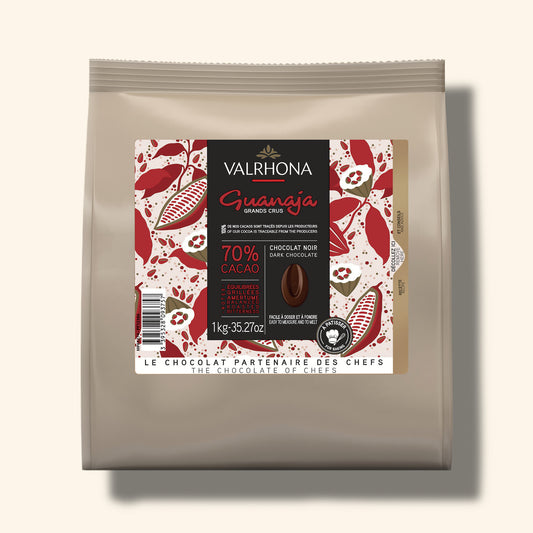packaging chocolat à patisser guanaja 1 kg valrhona
