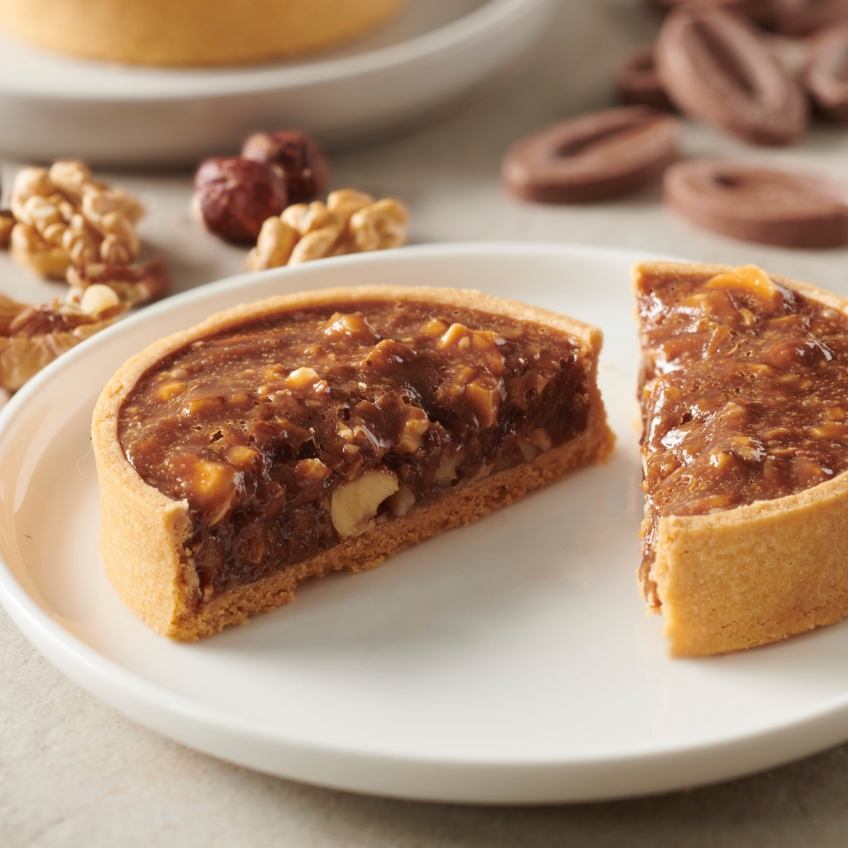 tartelette au chocolat au lait caramel et noisettes