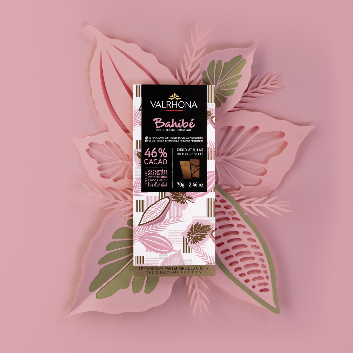 illustration tablette de chocolat bahibé de valrhona