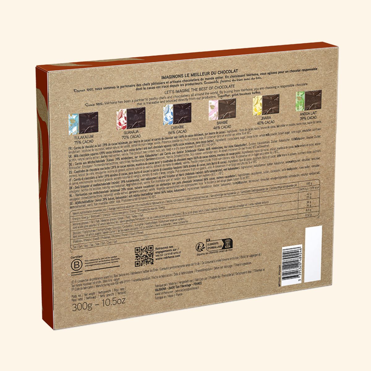 Dos du coffrets Les collectionneurs - Valrhona
