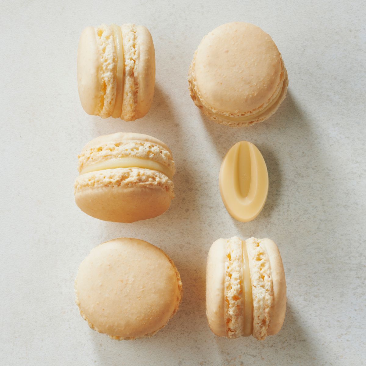 Macarons réalisés avec de la poudre d'amande