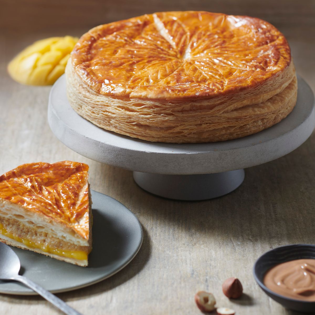 Galette des rois réalisée avec de la poudre d'amande