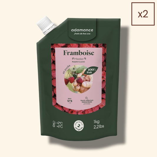packshot purée de fruit à la framboise