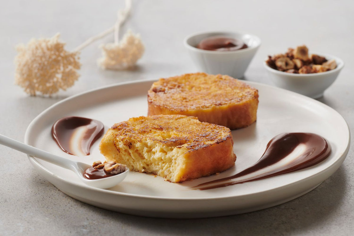 Brioche perdue au crémeux praliné