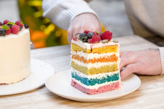 Gâteau d'anniversaire arc-en-ciel 