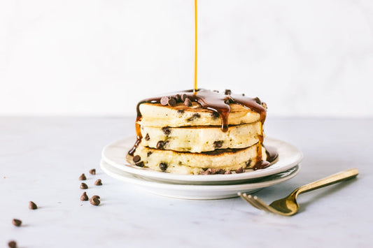 Fluffy pancakes aux pépites de chocolat