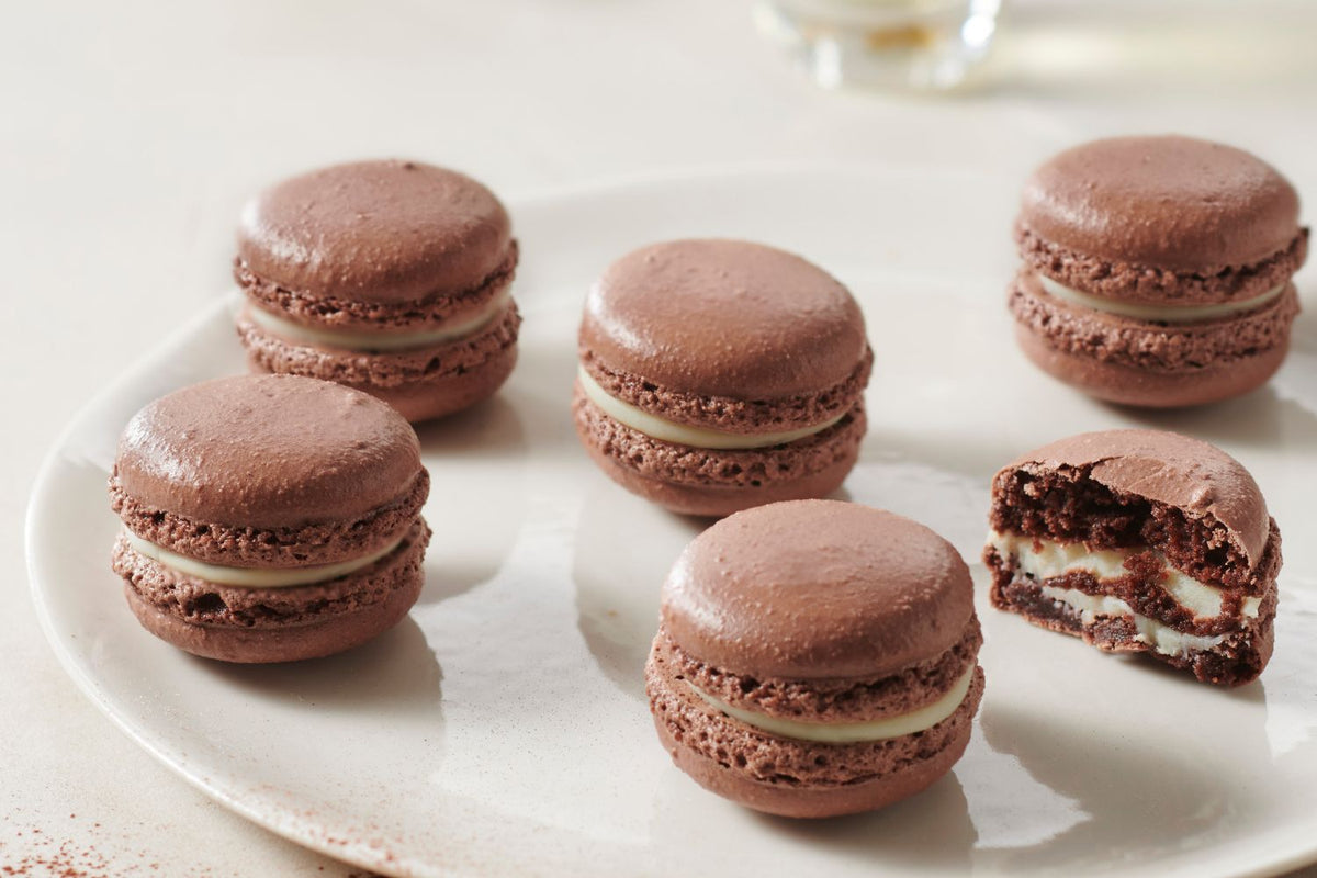 Macarons cacao yuzu