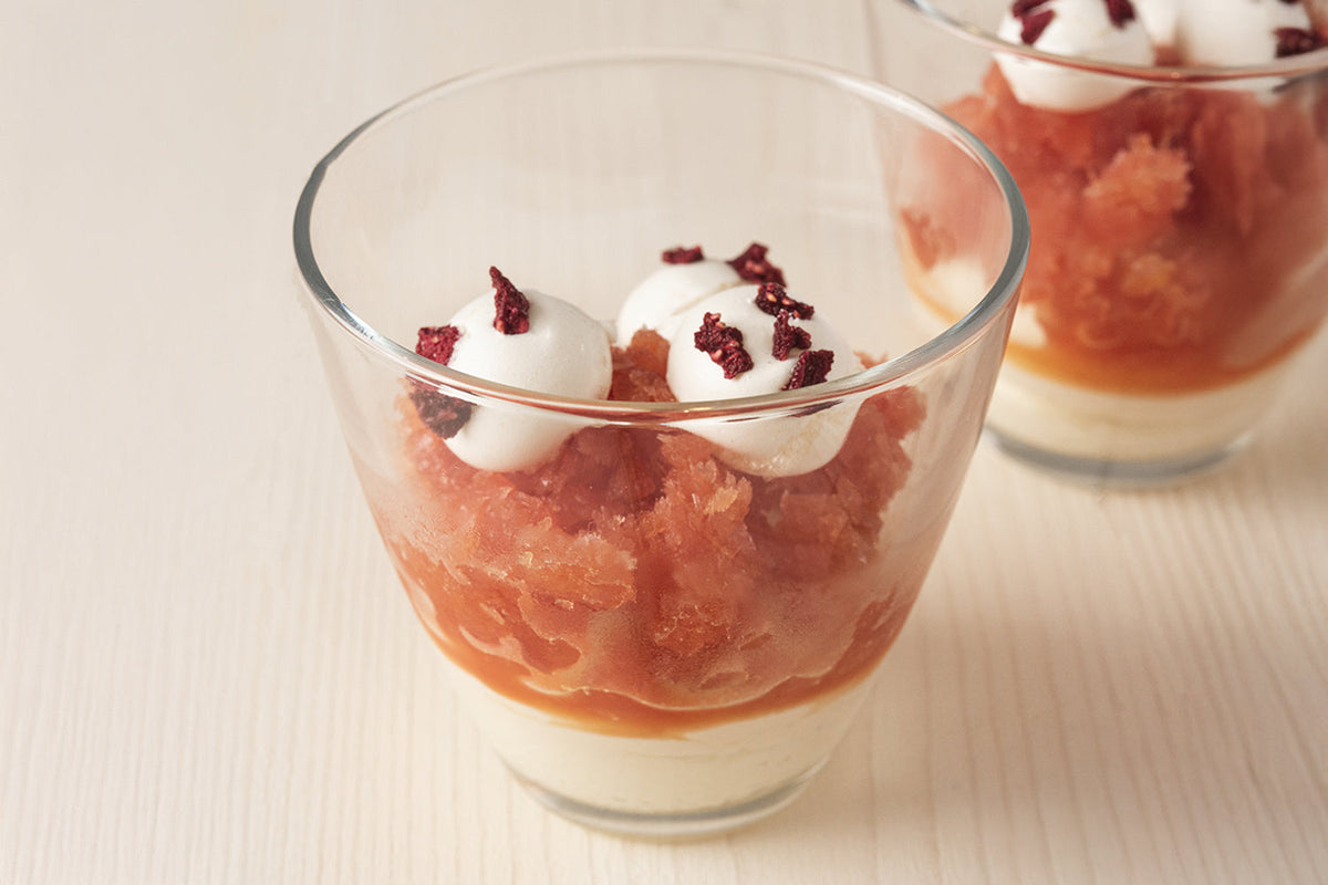 Verrines Ivoire granité agrumes 