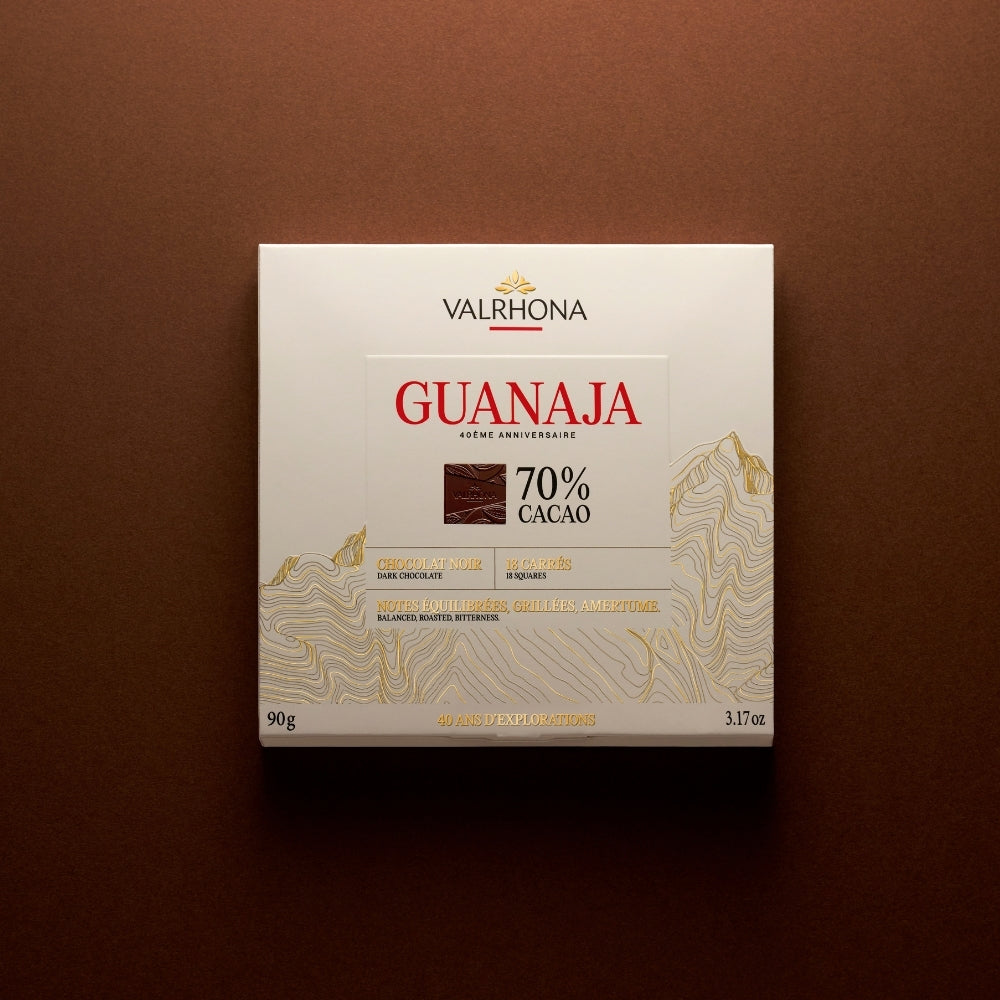 Coffret 18 carrés chocolat noir Guanaja 70% Edition 40 ans - 90g