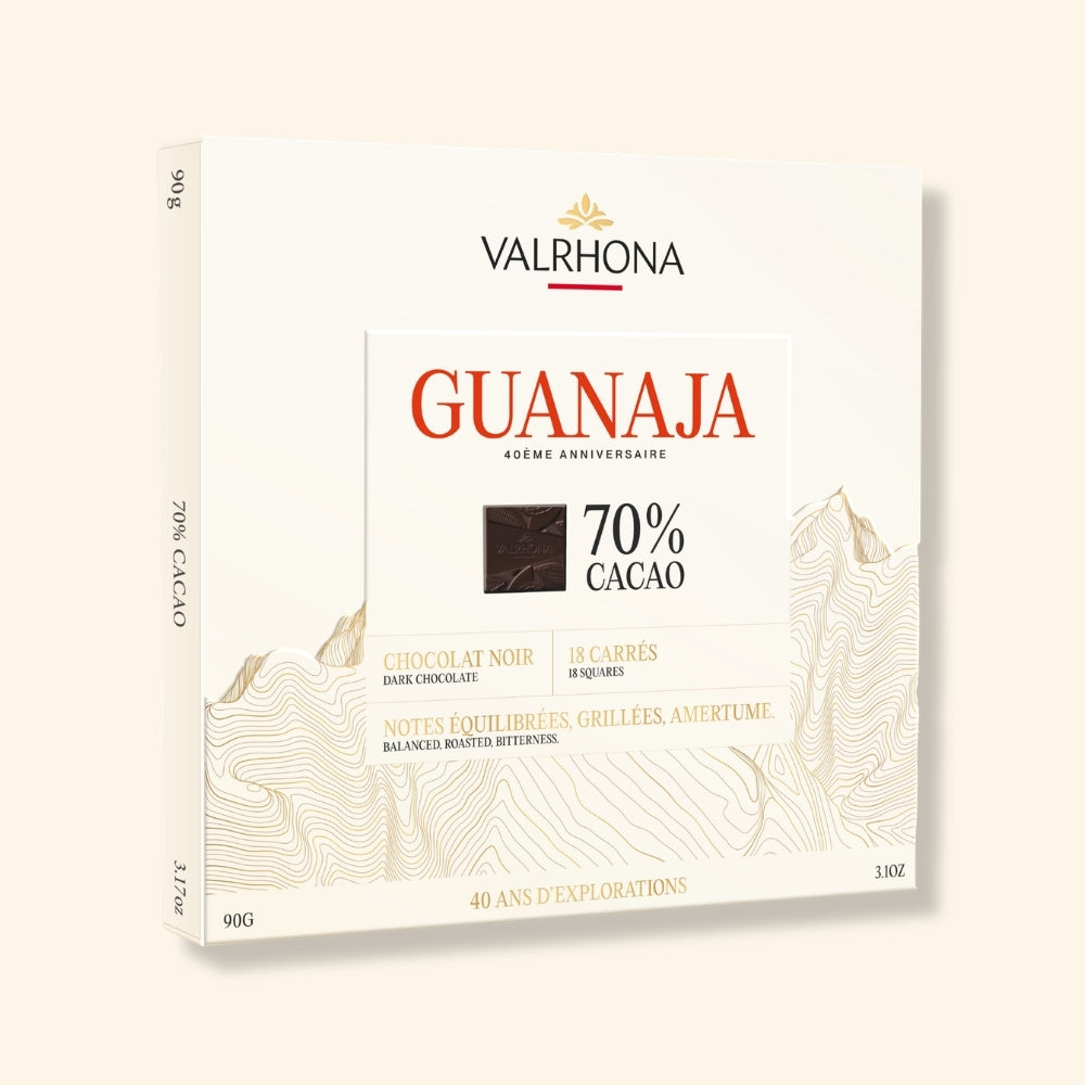 Coffret 18 carrés chocolat noir Guanaja 70% Edition 40 ans - 90g