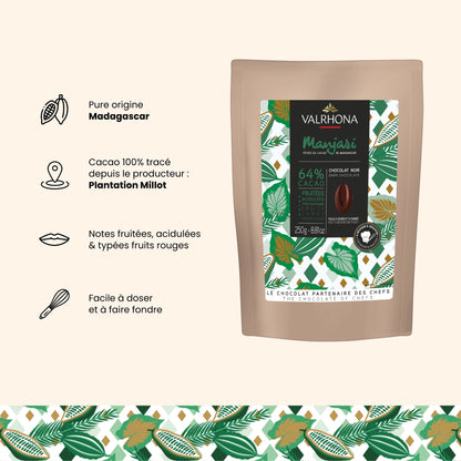 chocolat à pâtisser manjari valrhona