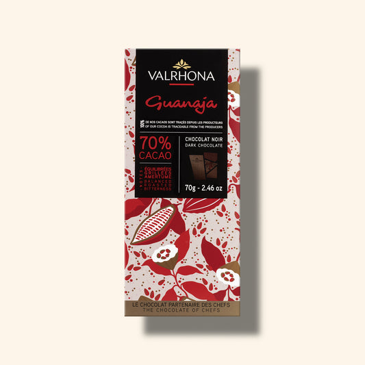 packaging tablette de chocolat noir guanaja valrhona