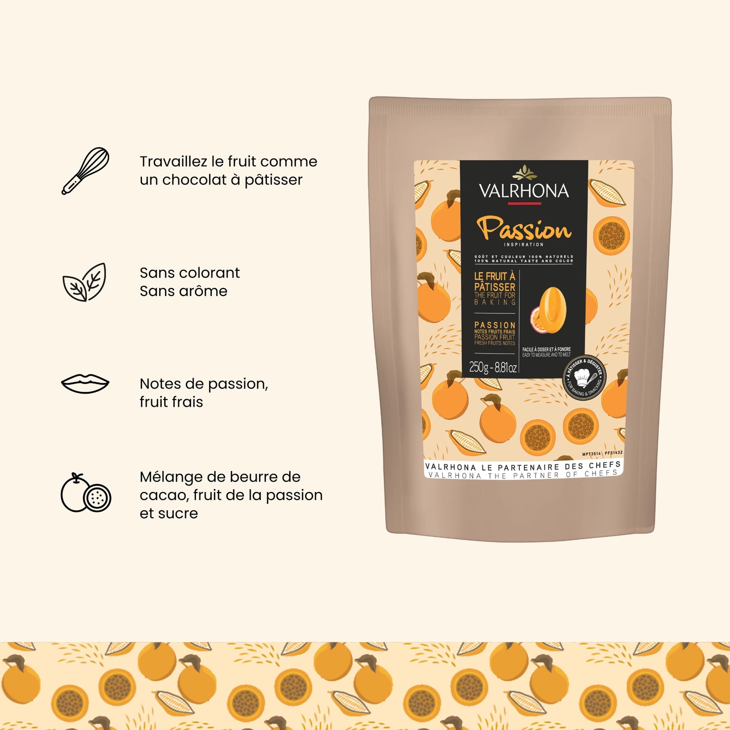 chocolat à pâtisser inspiration passion valrhona
