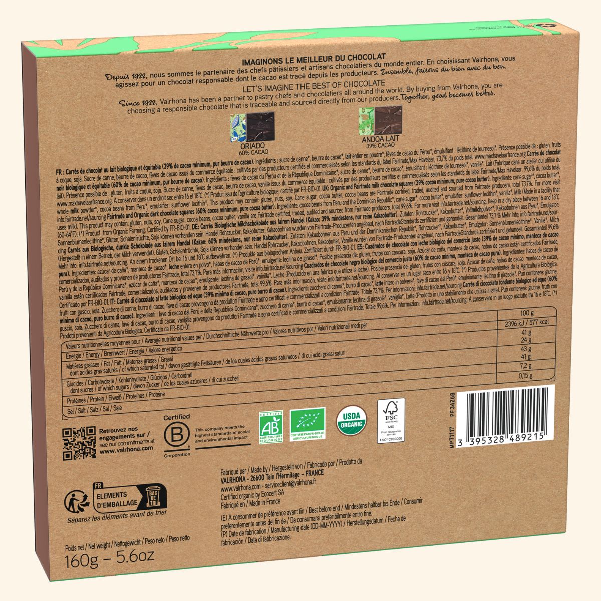 Coffret collection bio vue de dos