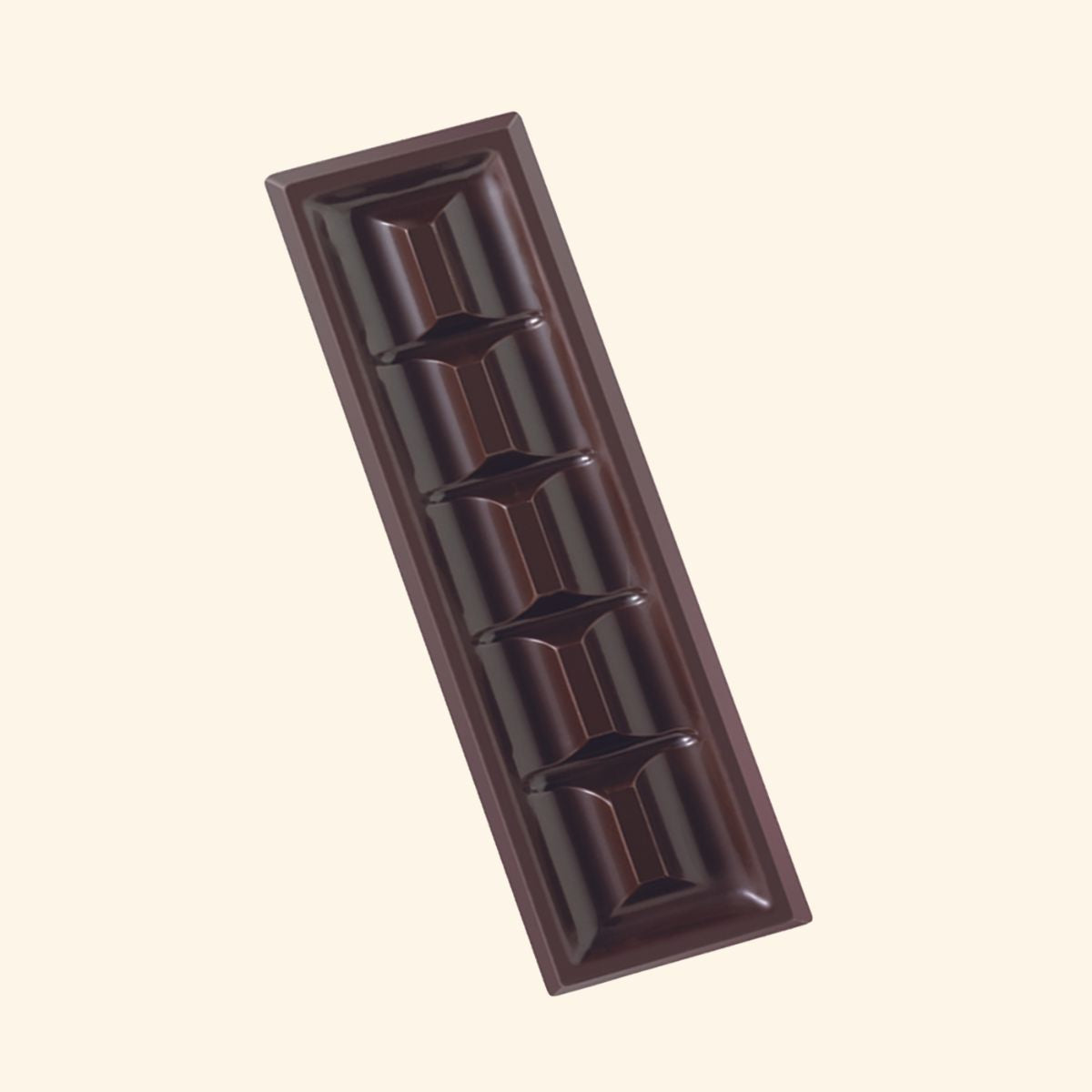 mini tablette de chocolat Caraibe de Valrhona ouverte