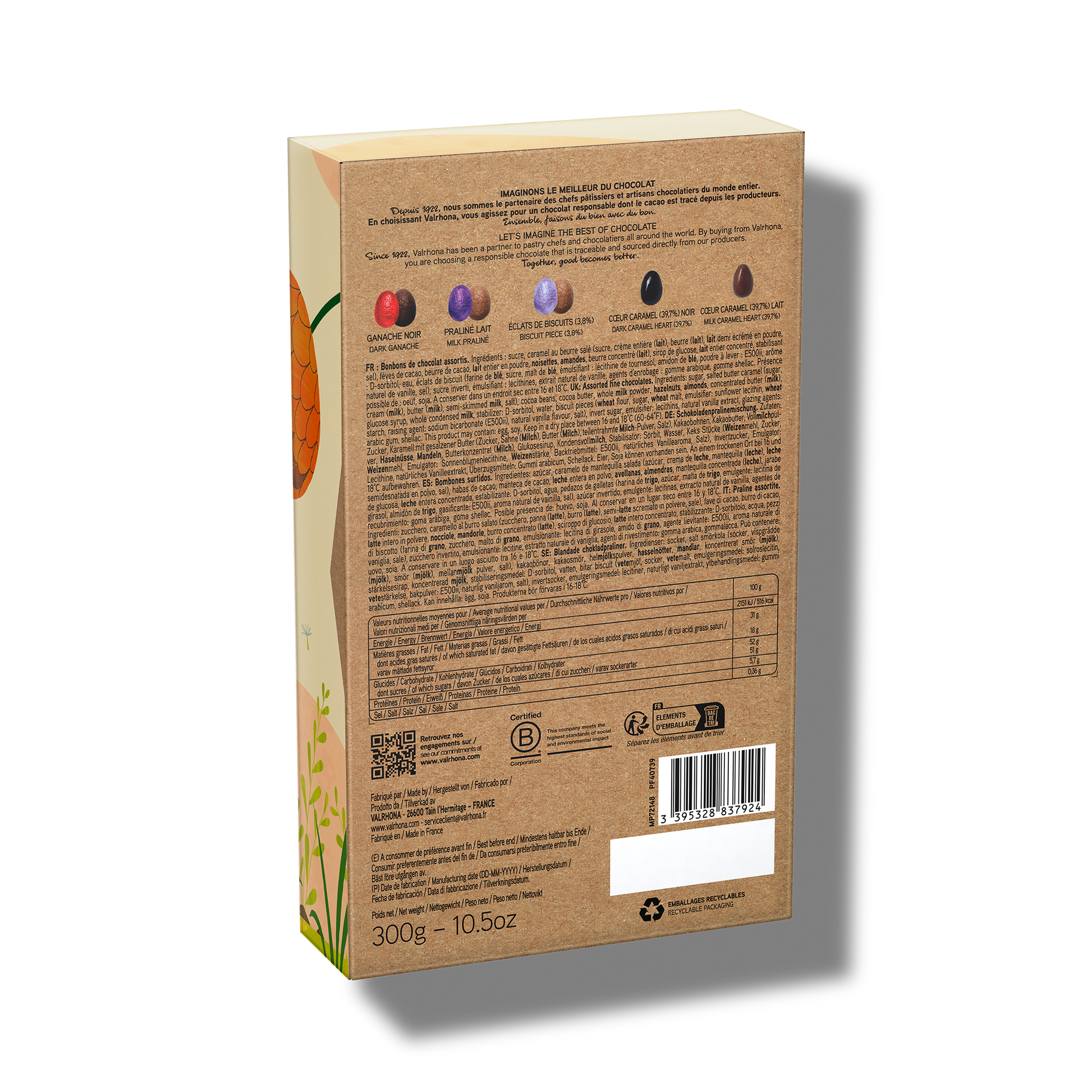 dos du coffret d'oeuf de pâques à partager