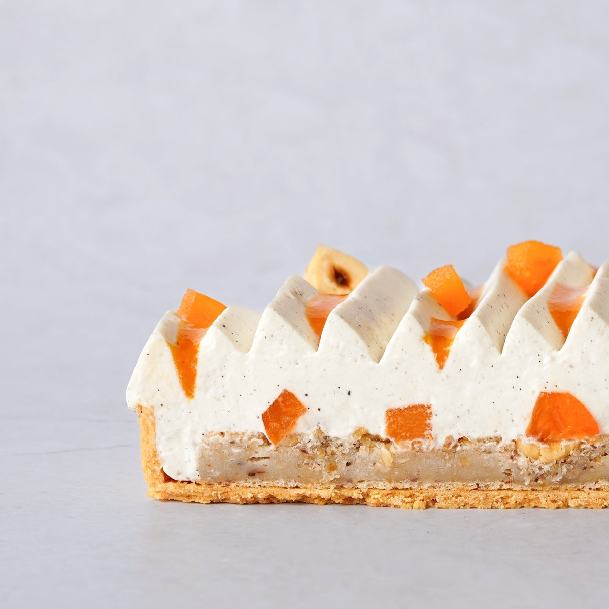 Recette entremet avec de la vanille, des abricots, des noisettes 