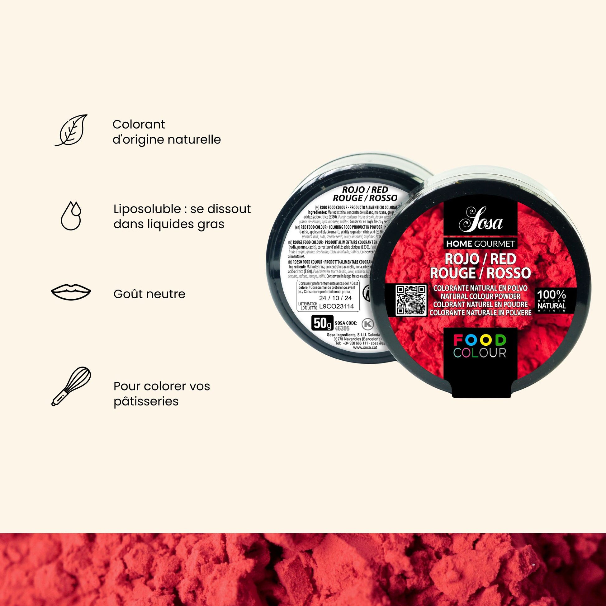 arguments colorant naturel rouge Sosa