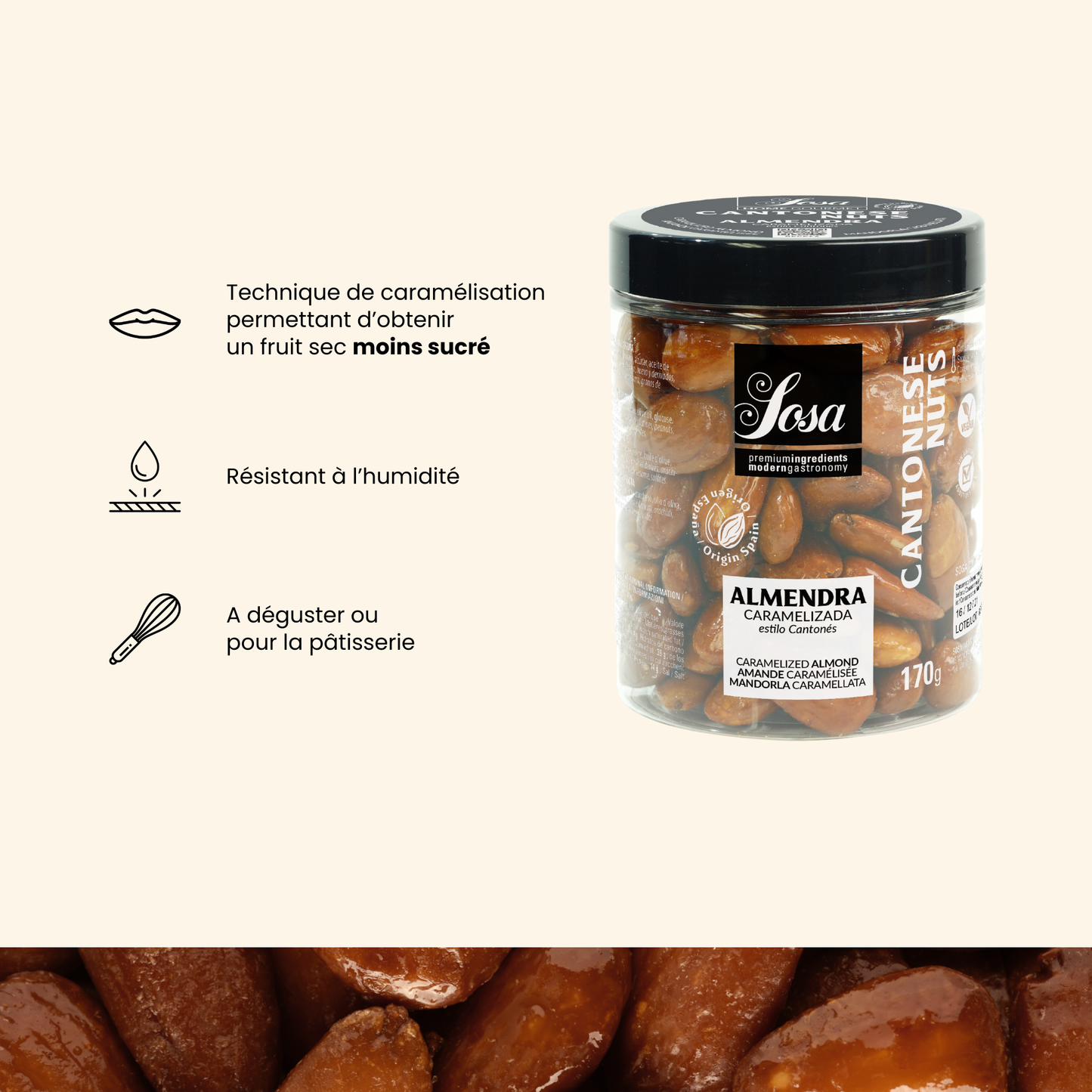arguments amandes caramélisées Sosa