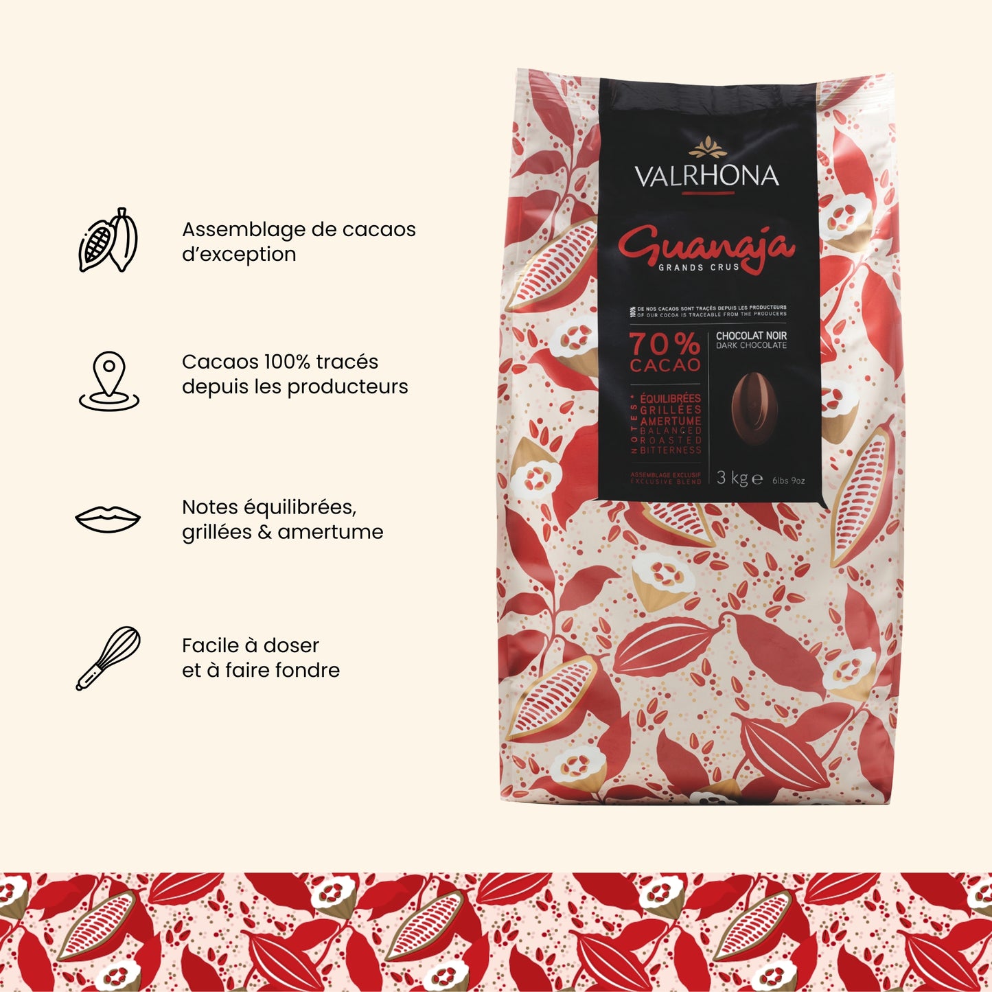 fiche argumentaire chocolat noir guanaja valrhona