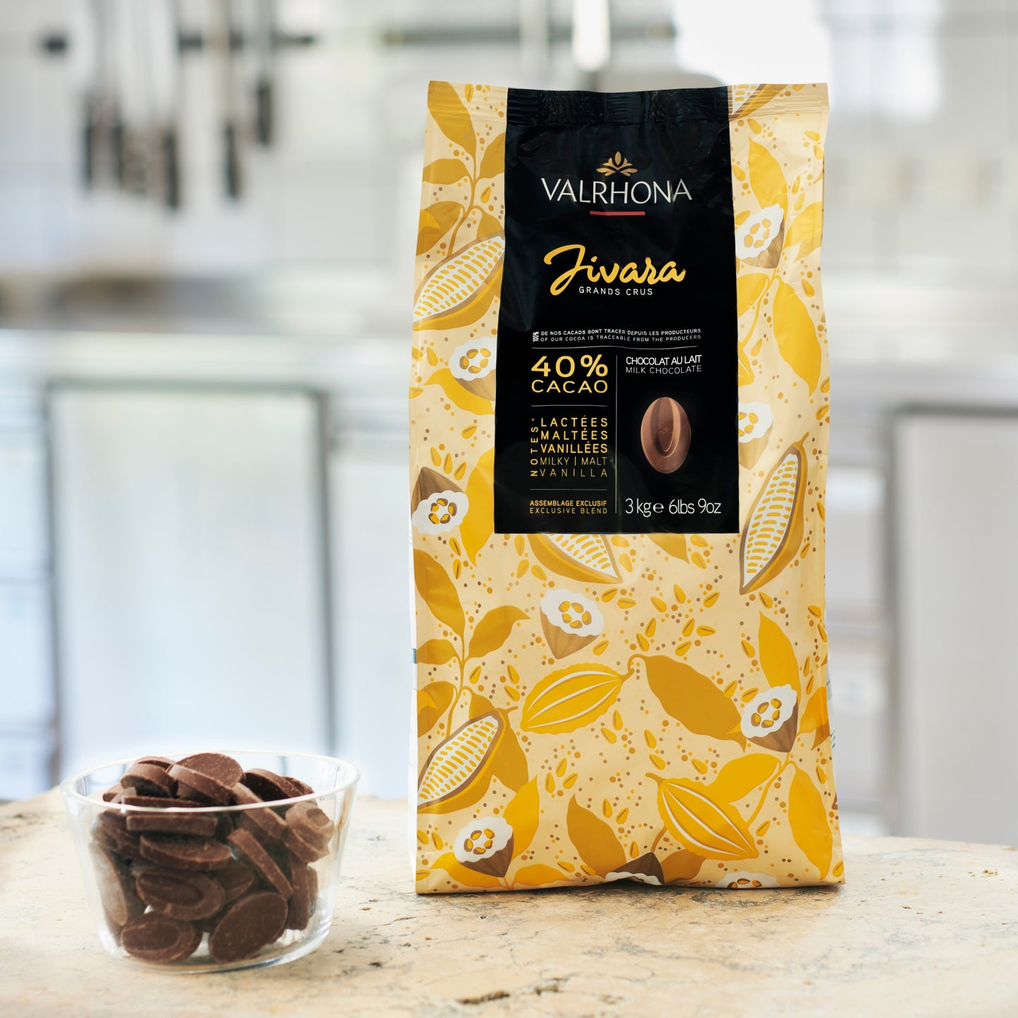 Chocolat au lait pour la pâtisserie Jivara 40% - 3kg