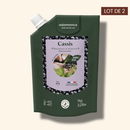 packaging de purée de cassis adamance