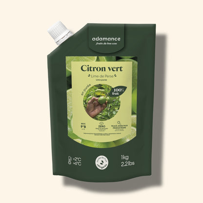 packshot purée de fruit au citron vert