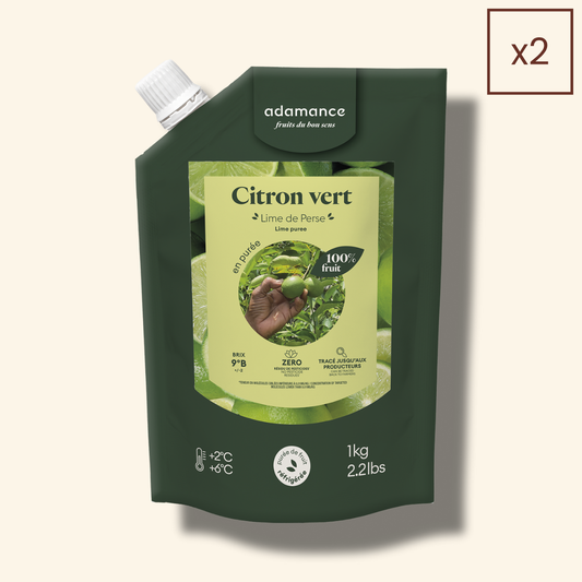 packshot purée de fruit au citron vert
