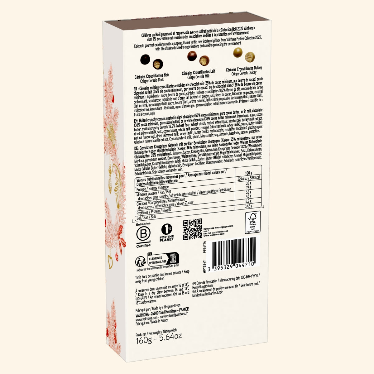 Weihnachtsbox Croustibilles Dunkel Milch Dulcey - 160 g