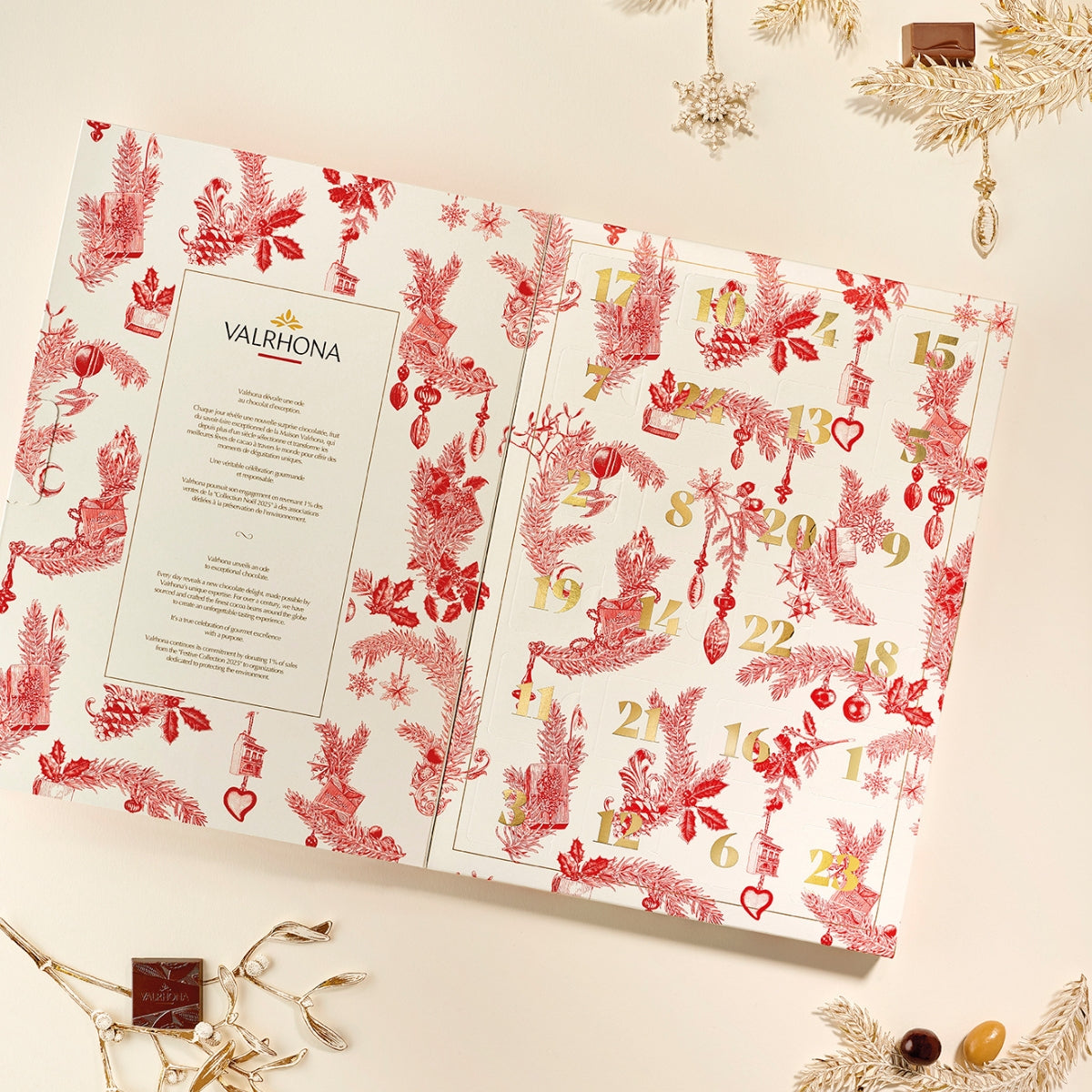 calendrier de l'avent Valrhona édition 2025