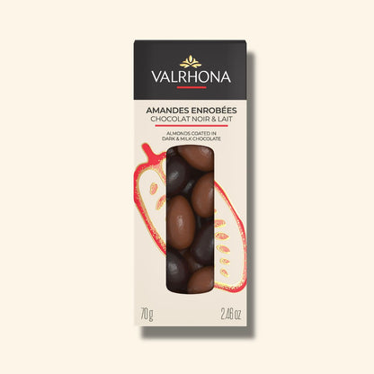 étui amandes enrobées chocolat valrhona