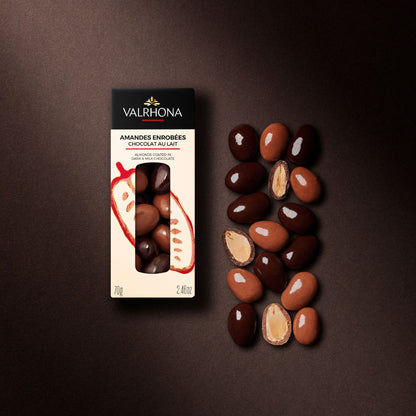 étui amandes enrobées chocolat valrhona
