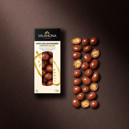 étui maïs grillé enrobé chocolat valrhona