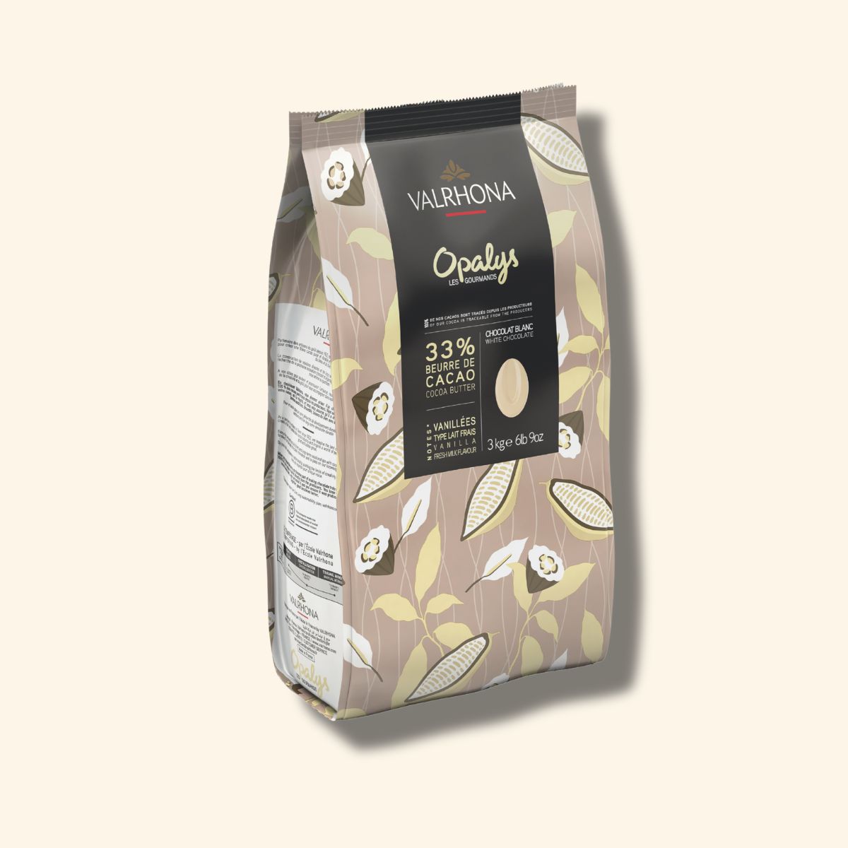 chocolat blanc Opalys valrhona en sac de 3 kilos