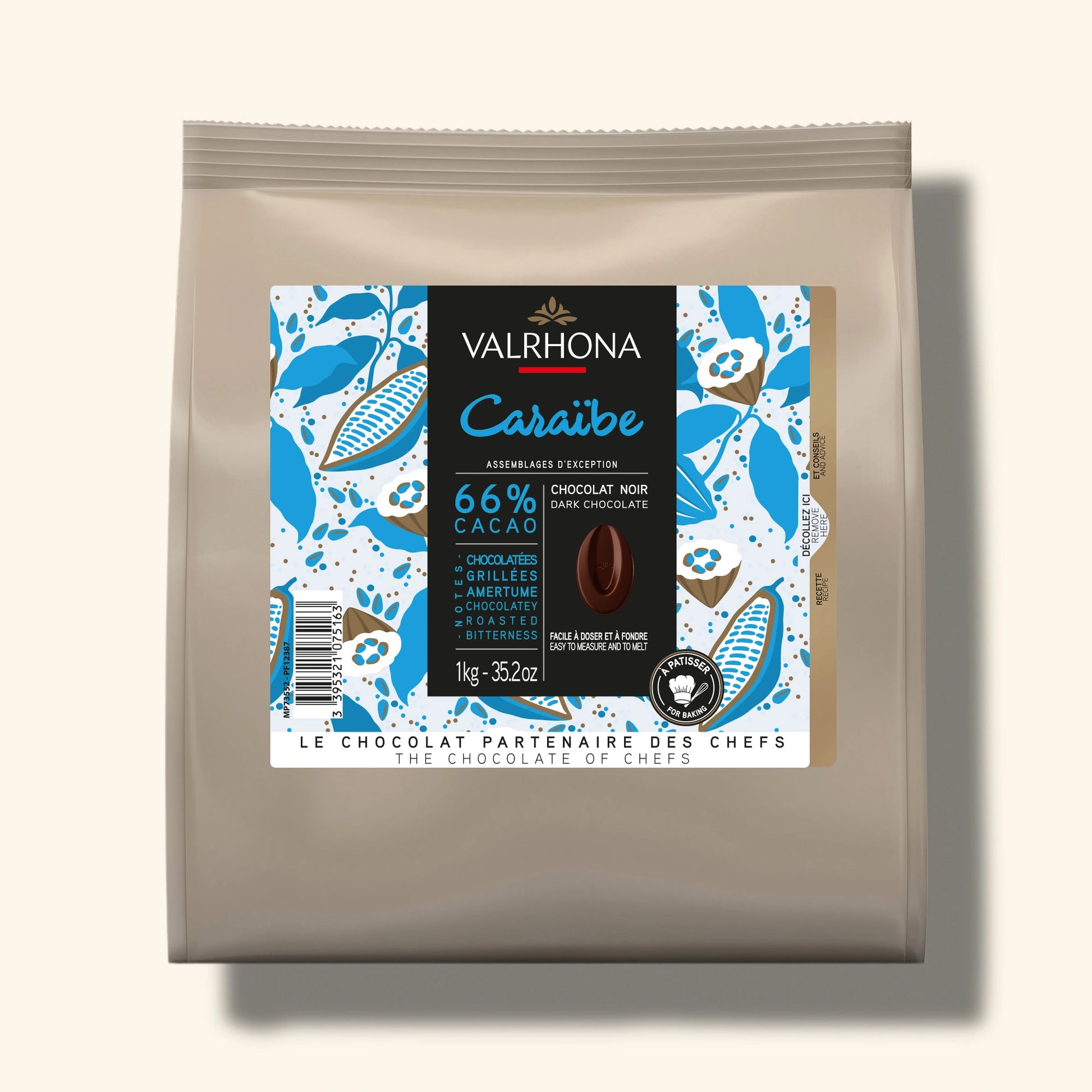 chocolat à pâtisser caraibe valrhona