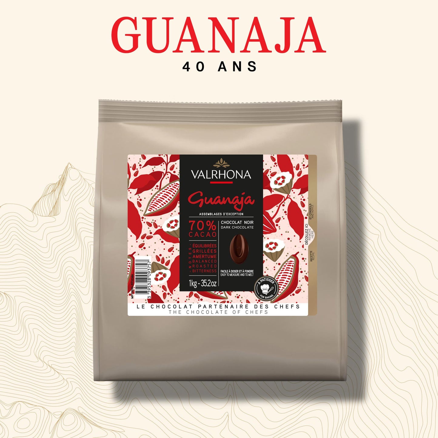 Dunkle Backschokolade Guanaja 70% - 1kg