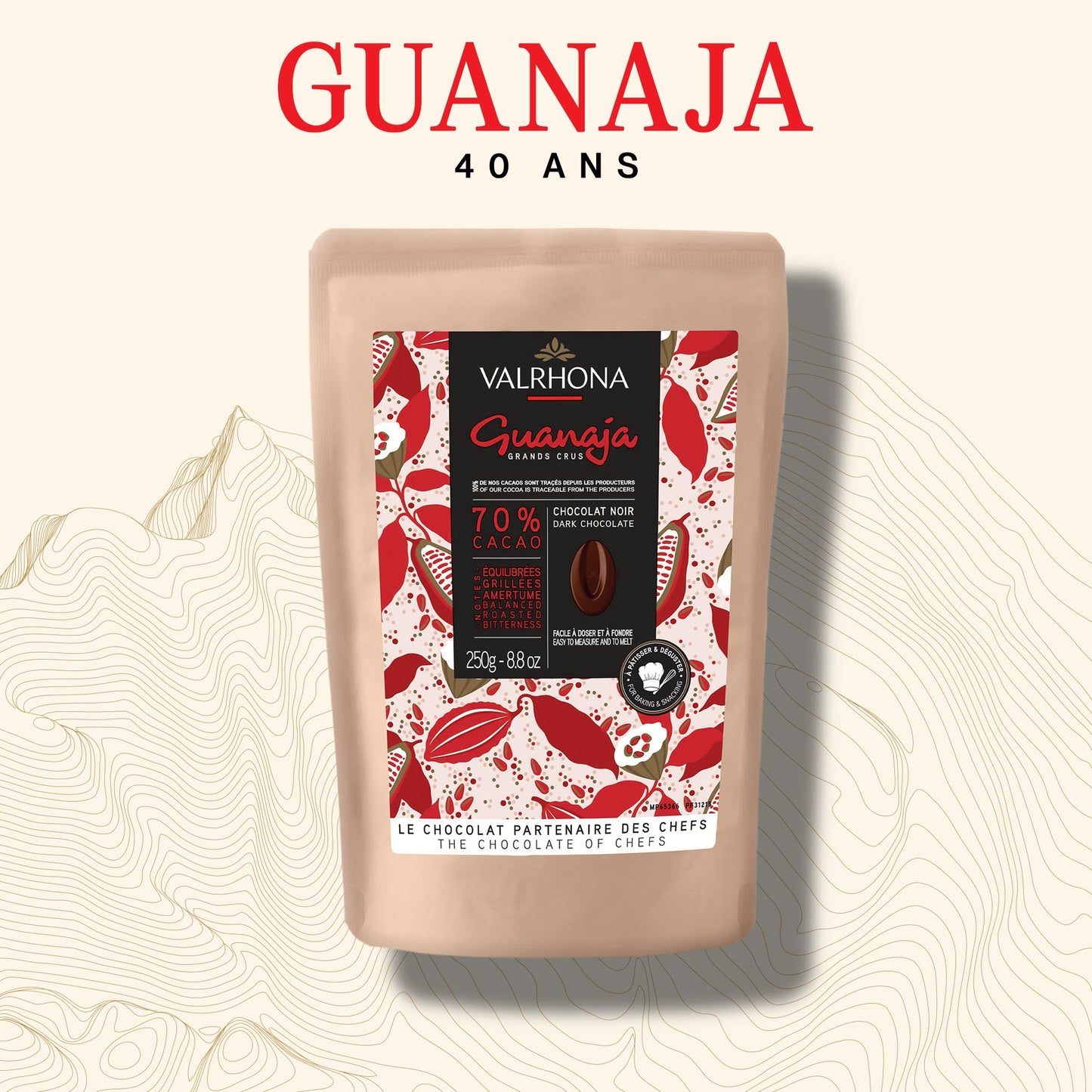 Chocolat noir pour la pâtisserie Guanaja 70% - 250g