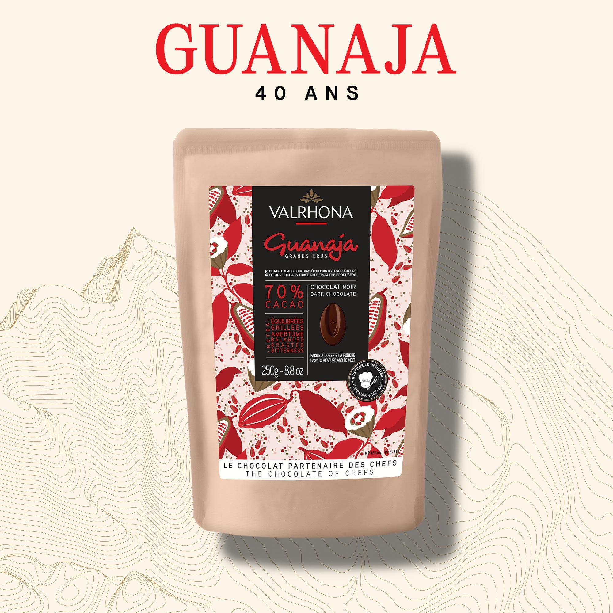 Chocolat noir pour la pâtisserie Guanaja 70% - 250g