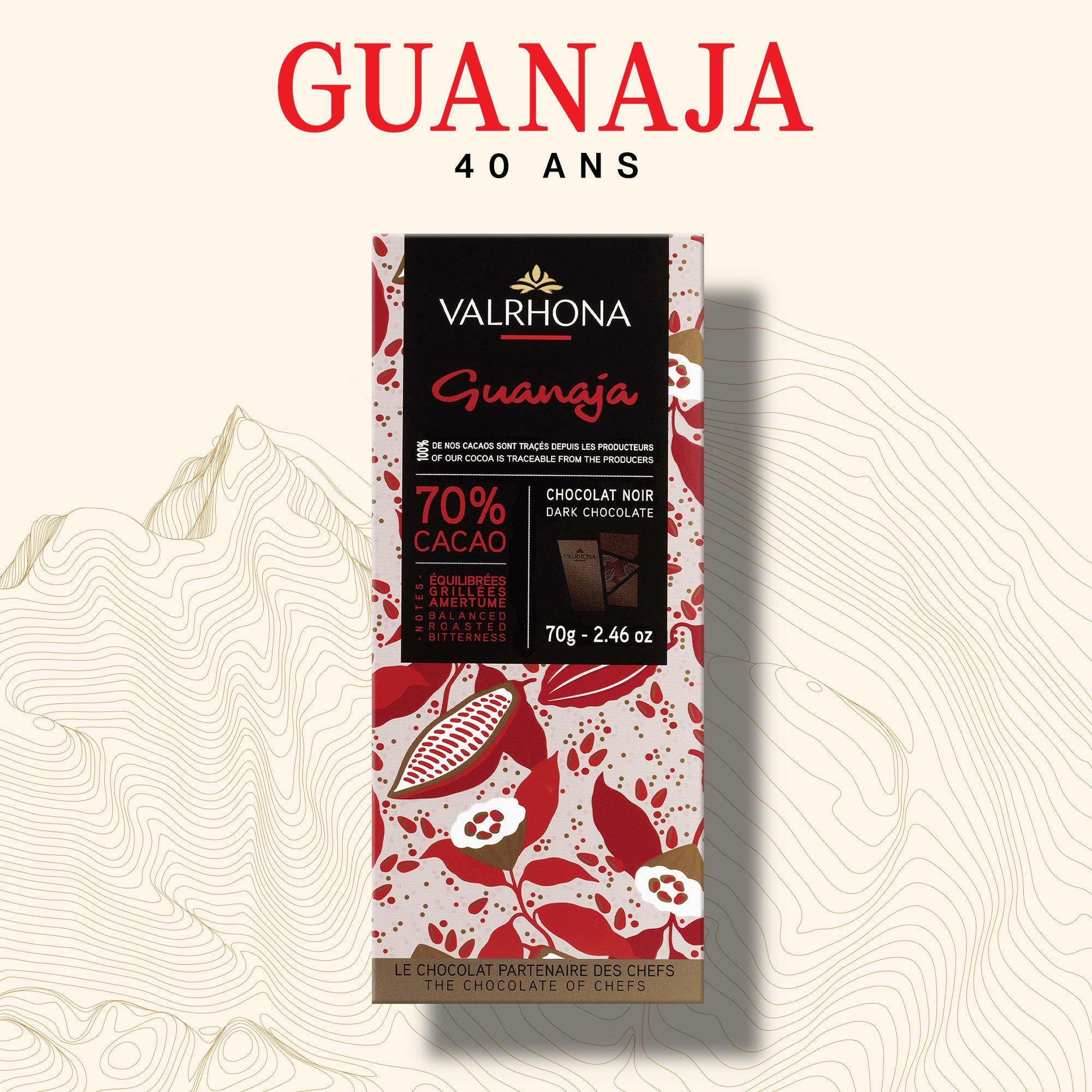 Tablette chocolat noir Guanaja 70% - 70g