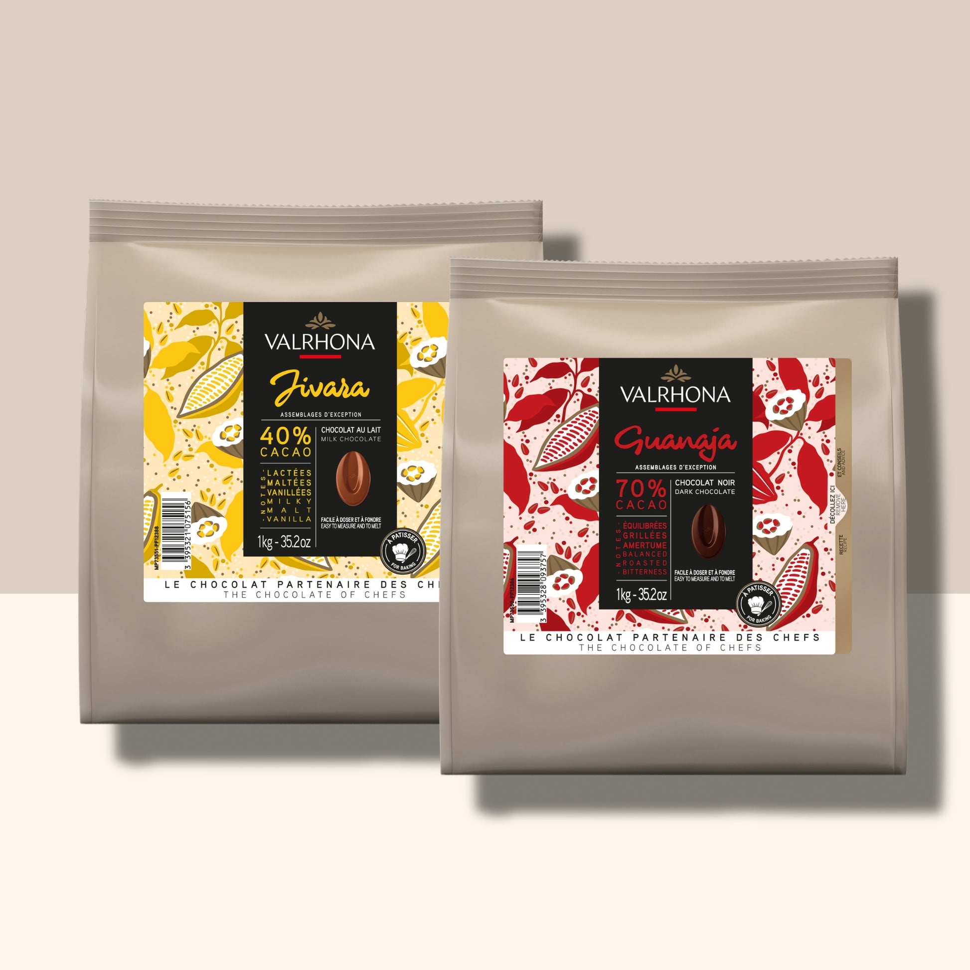 lots de deux chocolats iconiques valrhona