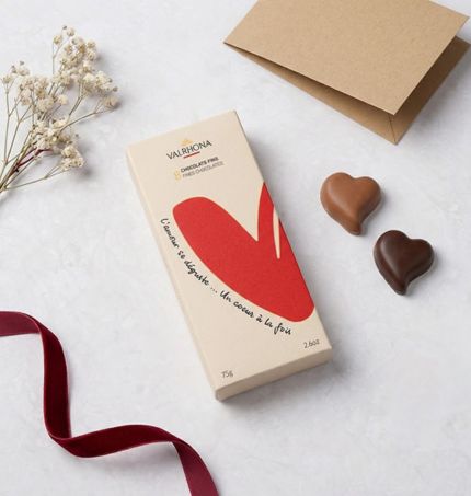 coffret coeur saint valentin en chocolat