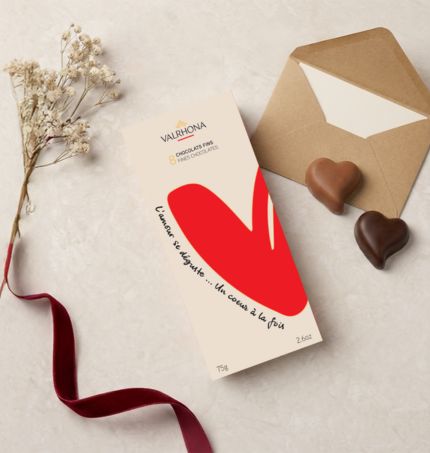 coffret coeur saint valentin en chocolat