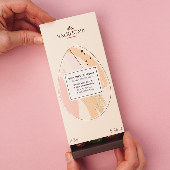 vidéo unboxing du coffret de Pâques Valrhona