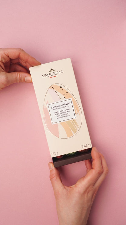 vidéo unboxing du coffret de Pâques Valrhona