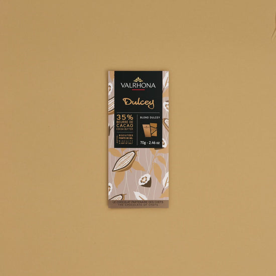 video stop motion tablette de chocolat blond dulcey valrhona