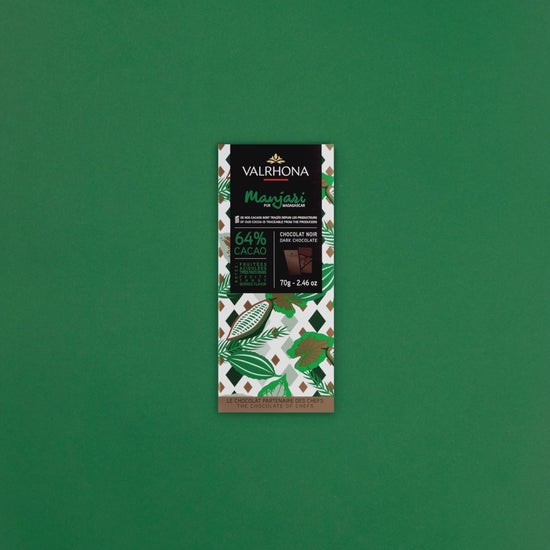 video stop motion tablette de chocolat noir manjari valrhona