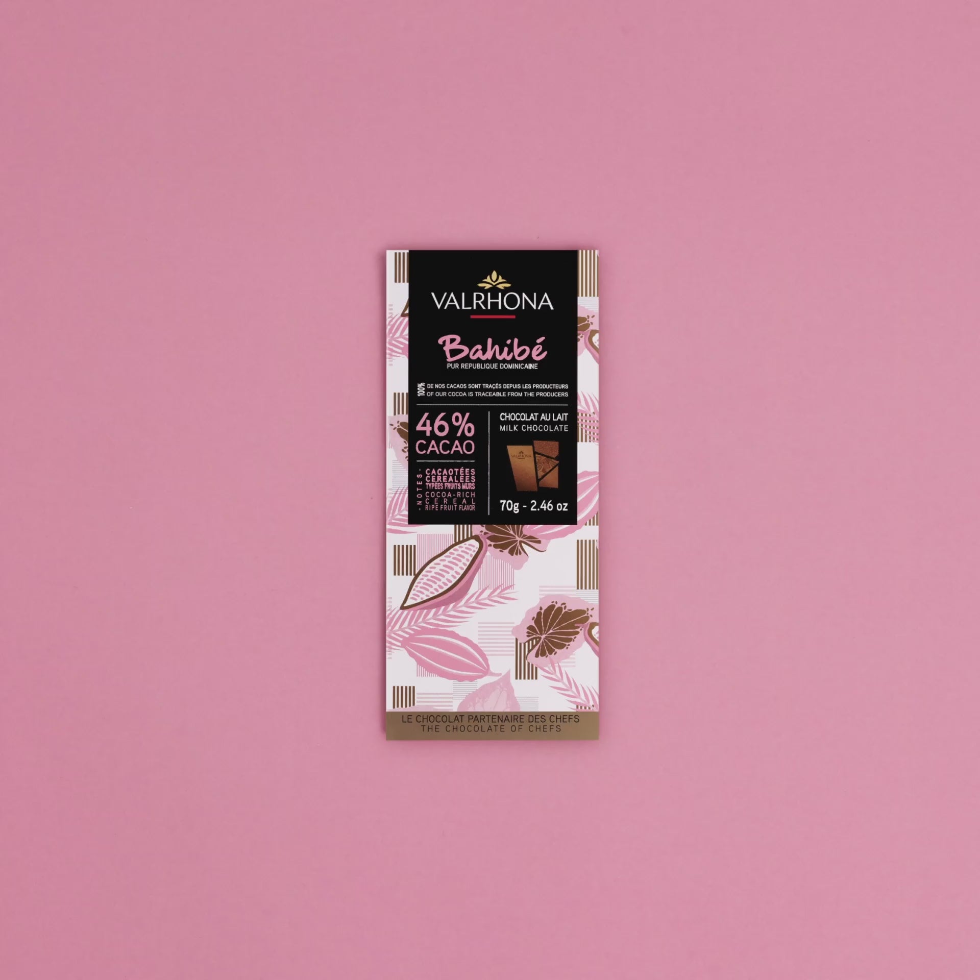 video stop motion tablette de chocolat au lait bahibé valrhona